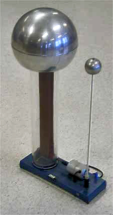 A Van de Graaff electrostatic generator.